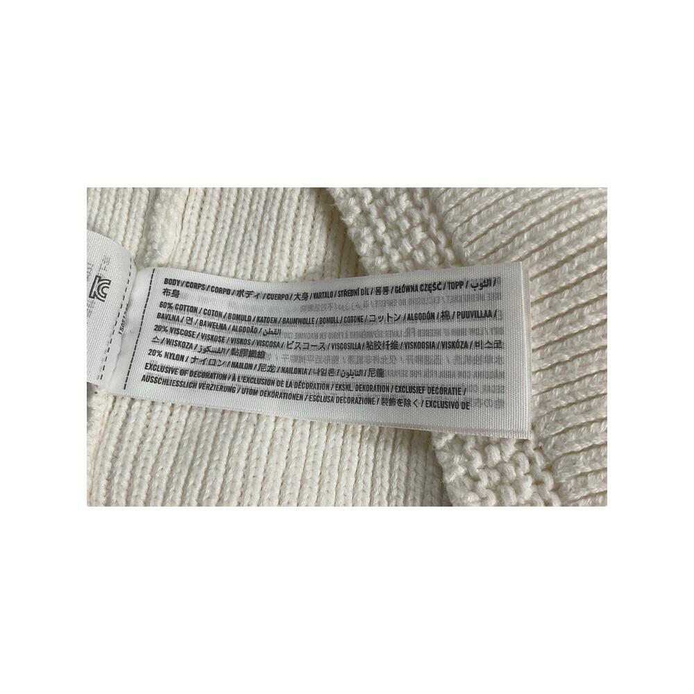 ABERCROMBIE & FITCH White Mara Sleeveless Knit Vest Gold Tone Buttons Size XL - Picture 7 of 7